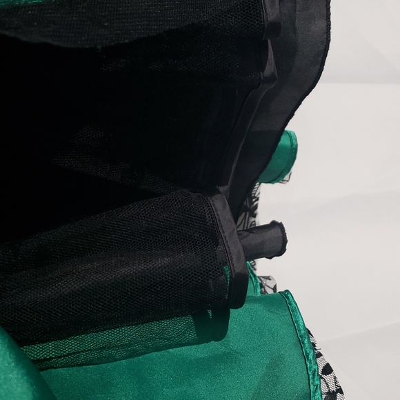 Girl' Elegant Green and Black Holiday Party Dress Size 10 Tulle Petticoat - Picture 6 of 16